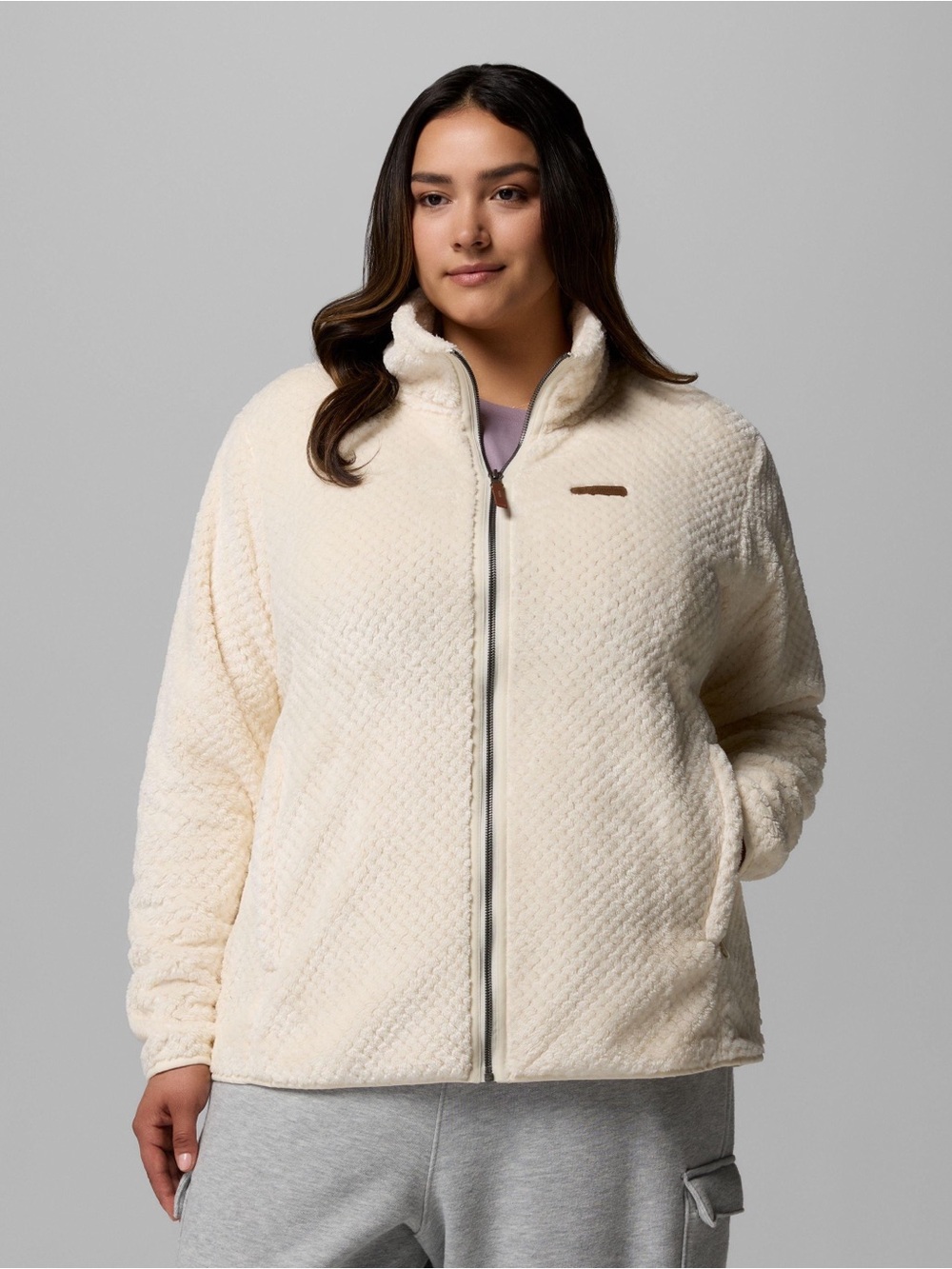 Women’s Columbia Cream Zip-Up Sherpa Jacket